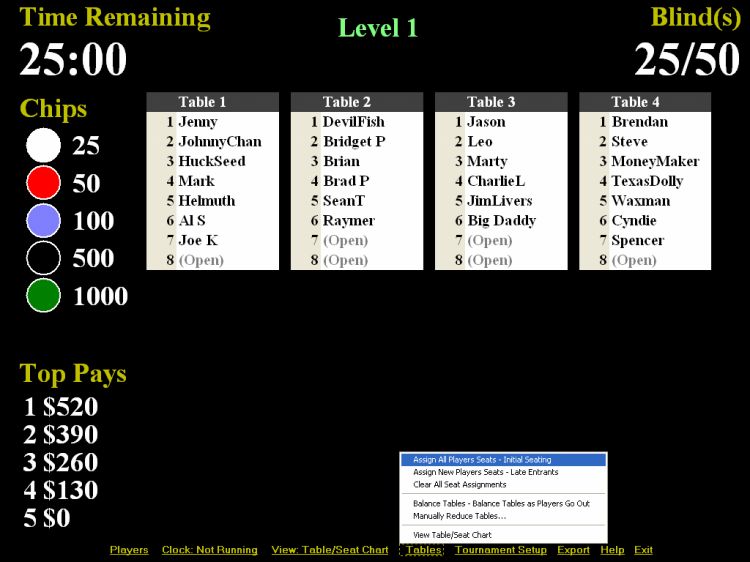 Poker Tournament Software